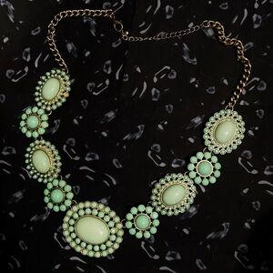 Elegant Mint Green Statement Necklace